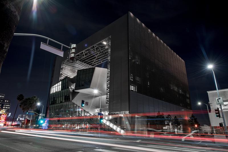 Emerson Los Angeles Campus at night