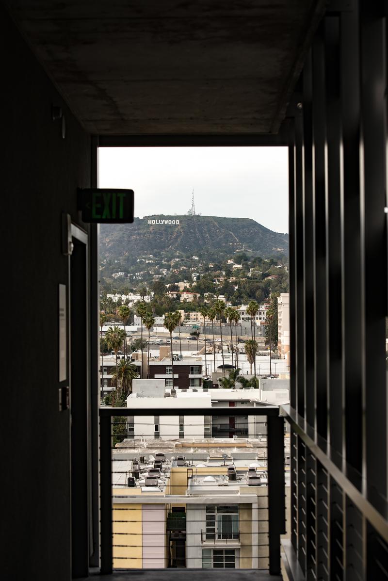Hollywood sign from a distance in Los Angeles
