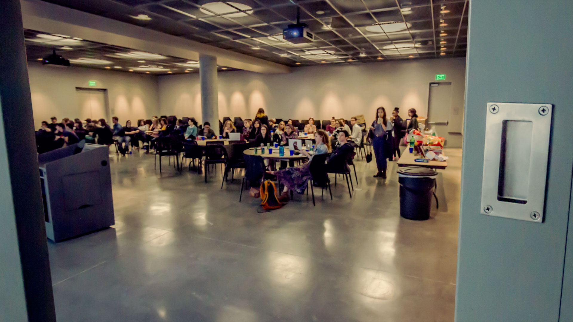 large group of people sitting in the assembly room at Emerson Los Angeles