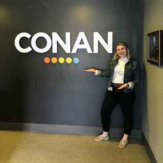 Student intern at the Conan show