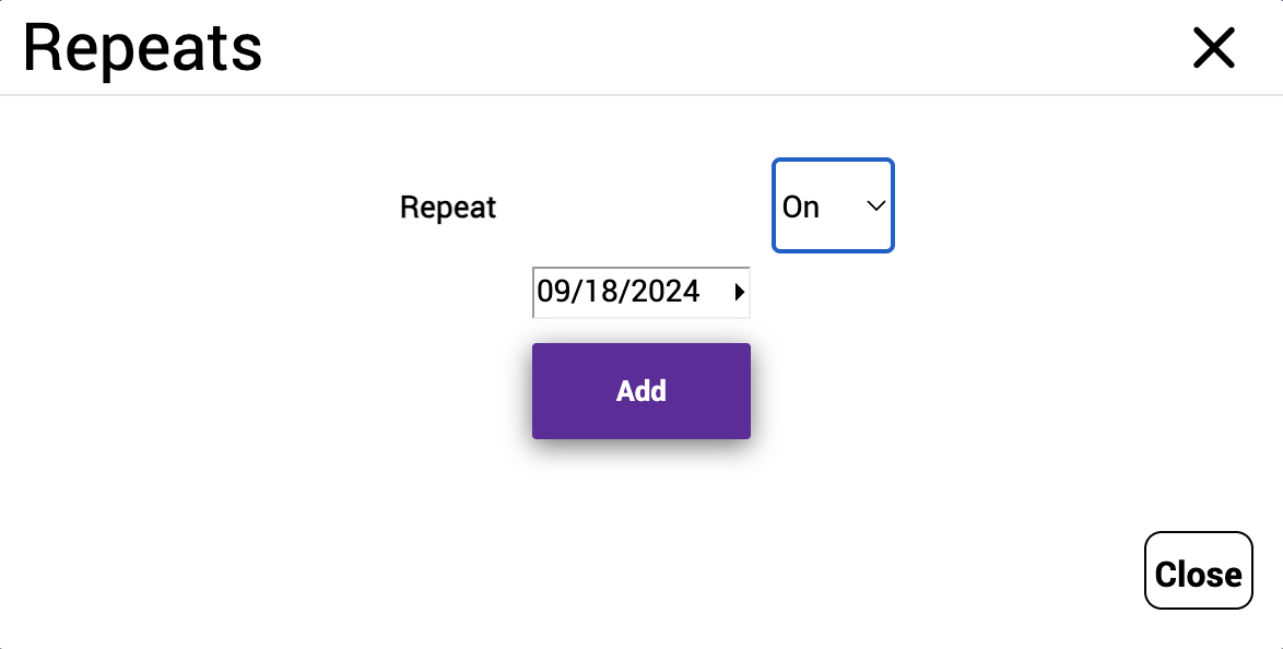 repeats on window example